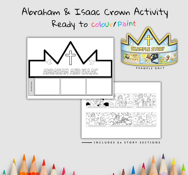 Abraham and Isaac Bible Crown Craft: listing photo