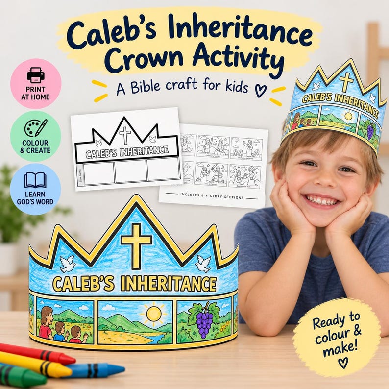 Caleb’s Inheritance Bible Crown Craft: listing photo
