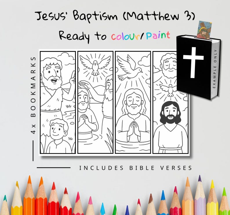 Jesus’ Baptism Bible Verse Bookmarks: listing photo