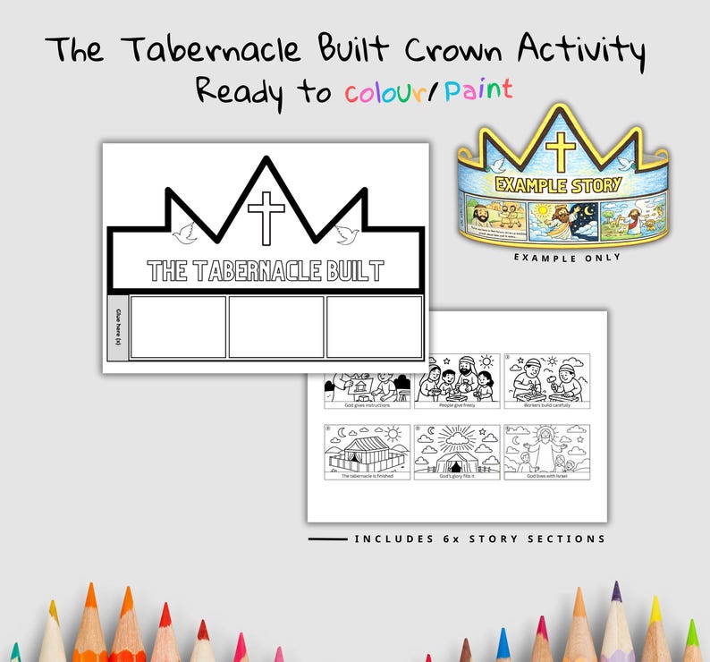 Tabernacle Built Bible Crown Craft: listing photo