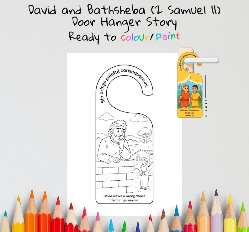 David and Bathsheba Bible Door Hanger: listing photo
