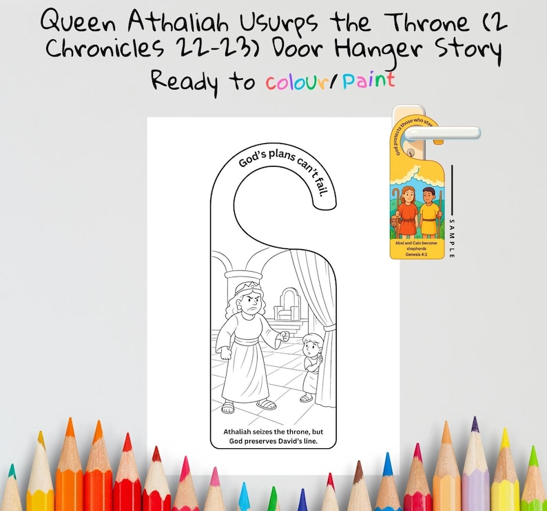 Queen Athaliah Bible Door Hanger: listing photo