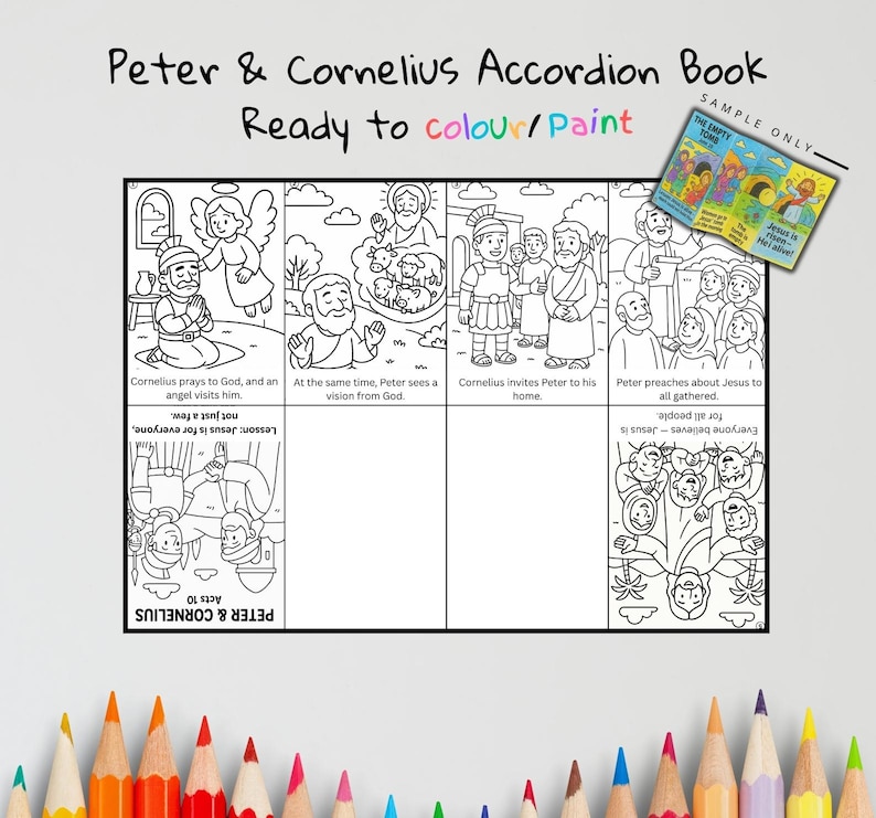 Peter and Cornelius Bible Sequencing Craft: listing photo