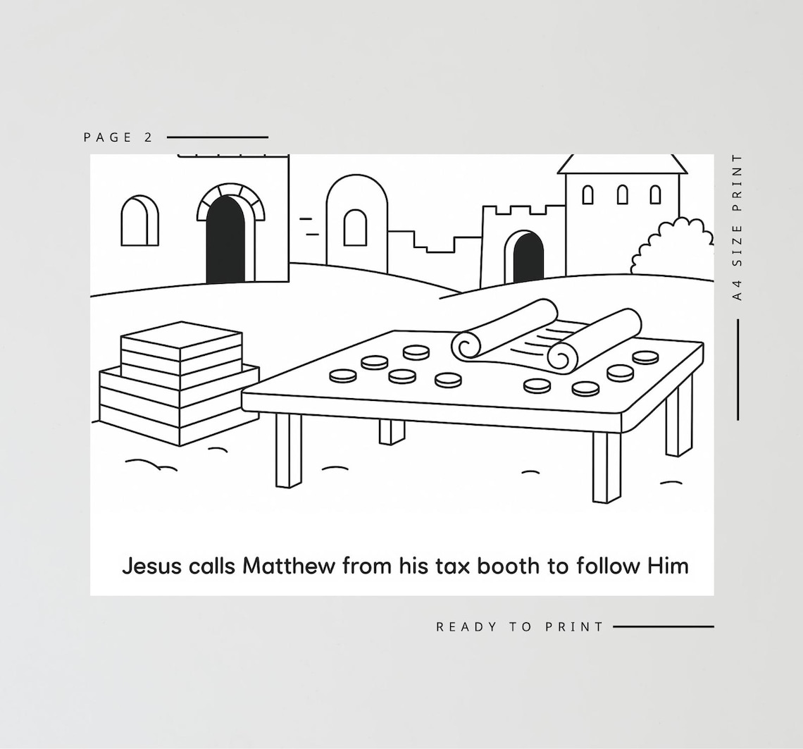 Jesus Calls Matthew the Tax Collector-bible Craft-sunday School Bible ...