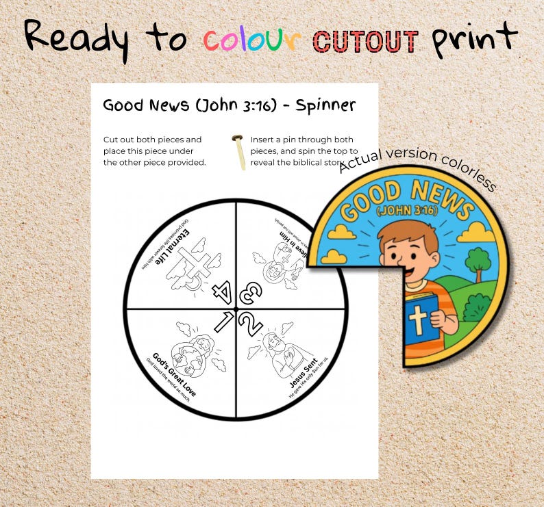Good News Story Wheel Craft: listing photo