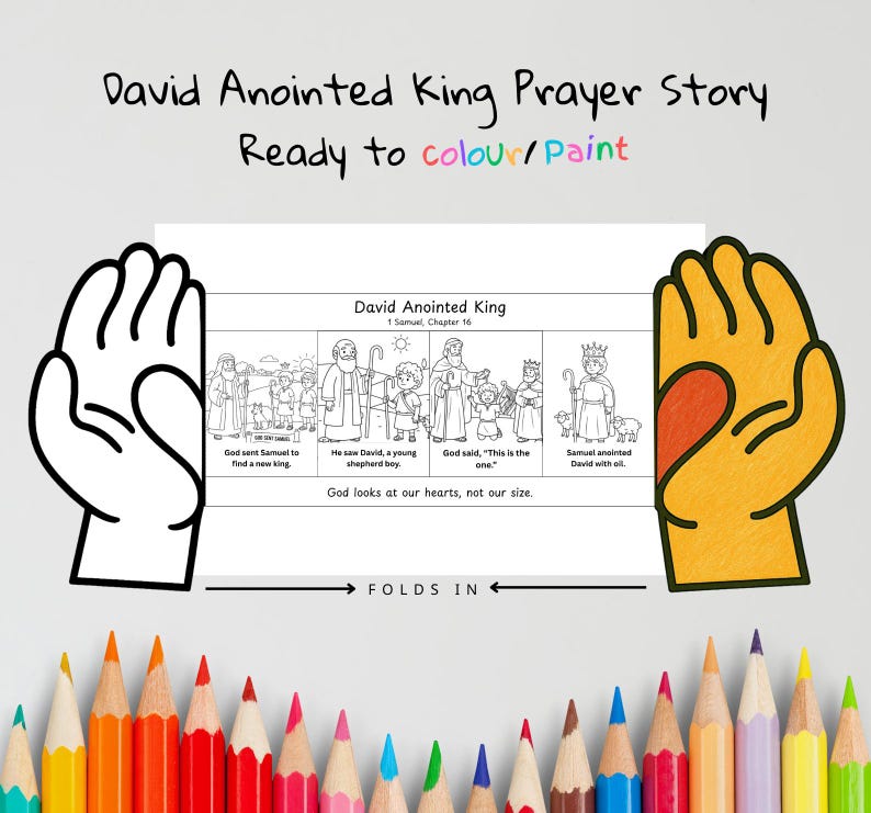 David Anointed King Prayer Hands Craft: listing photo