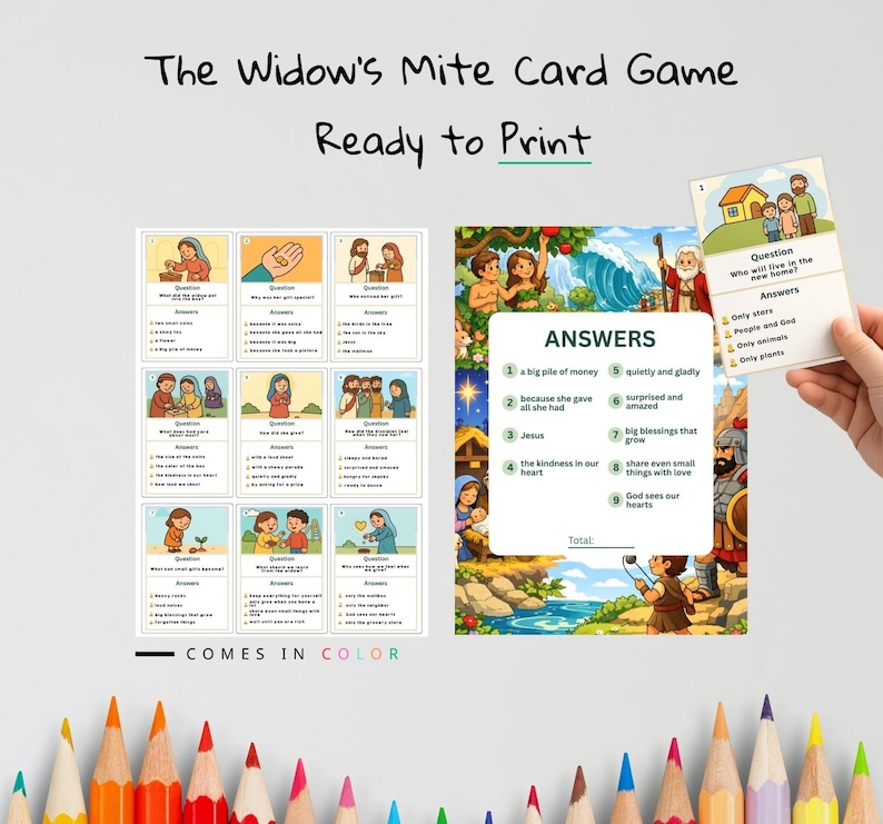 The Widow’s Mite Bible Card Game: listing photo