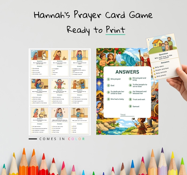 Hannah’s Prayer Bible Card Game: listing photo