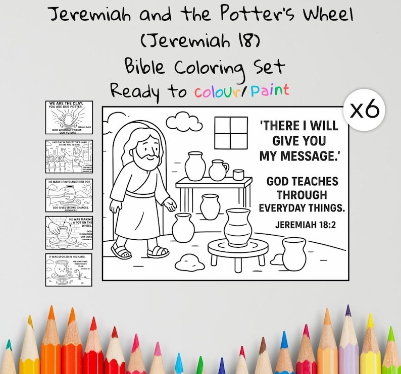 Jeremiah and the Potter’s Wheel Story Wheel Craft: listing photo