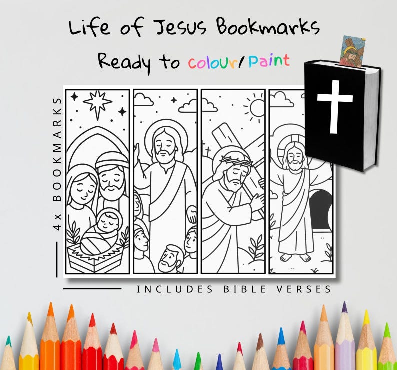 Life of Jesus Bible Verse Bookmarks: listing photo