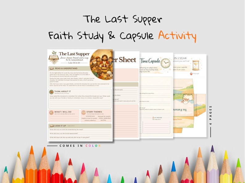 The Last Supper Faith Time Capsule Pack: listing photo