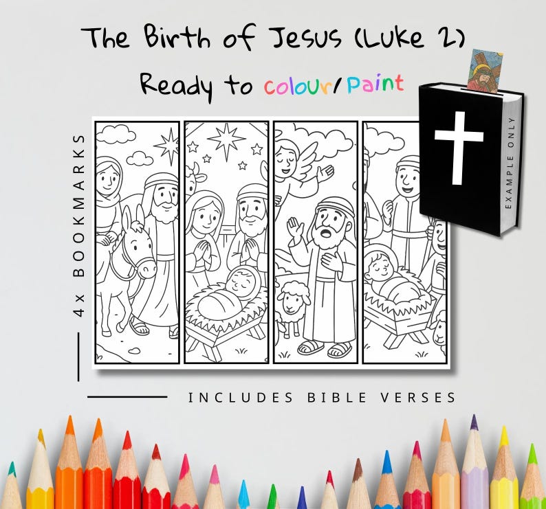 Birth of Jesus Bible Verse Bookmarks: listing photo