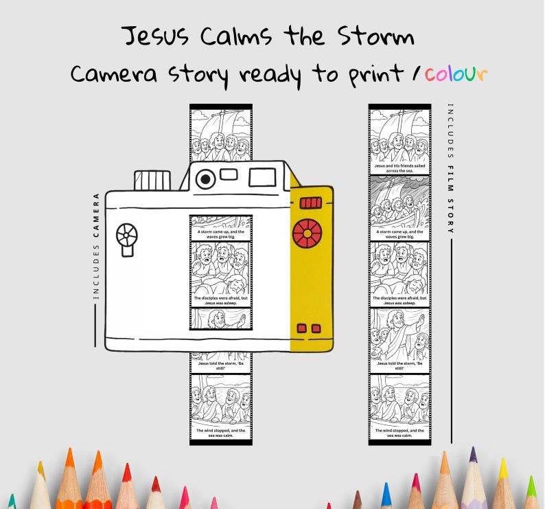Jesus Calms the Storm Camera Craft: listing photo