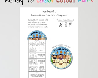 Pentecost Bible Craft | Acts 2 Sunday School Activity | Holy Spirit Lesson | Christian Coloring Craft for Kids