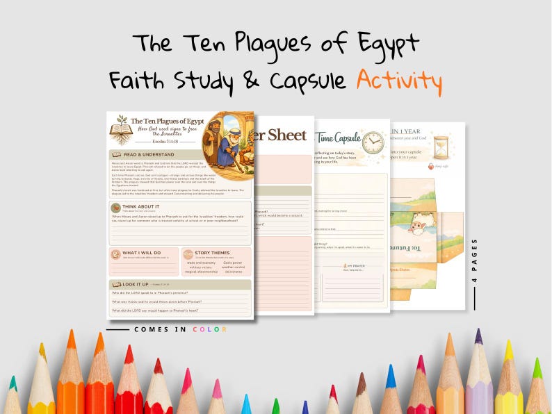 The Ten Plagues of Egypt Faith Time Capsule Pack: listing photo