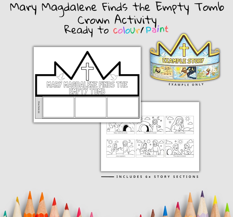 Empty Tomb Bible Crown Craft: listing photo