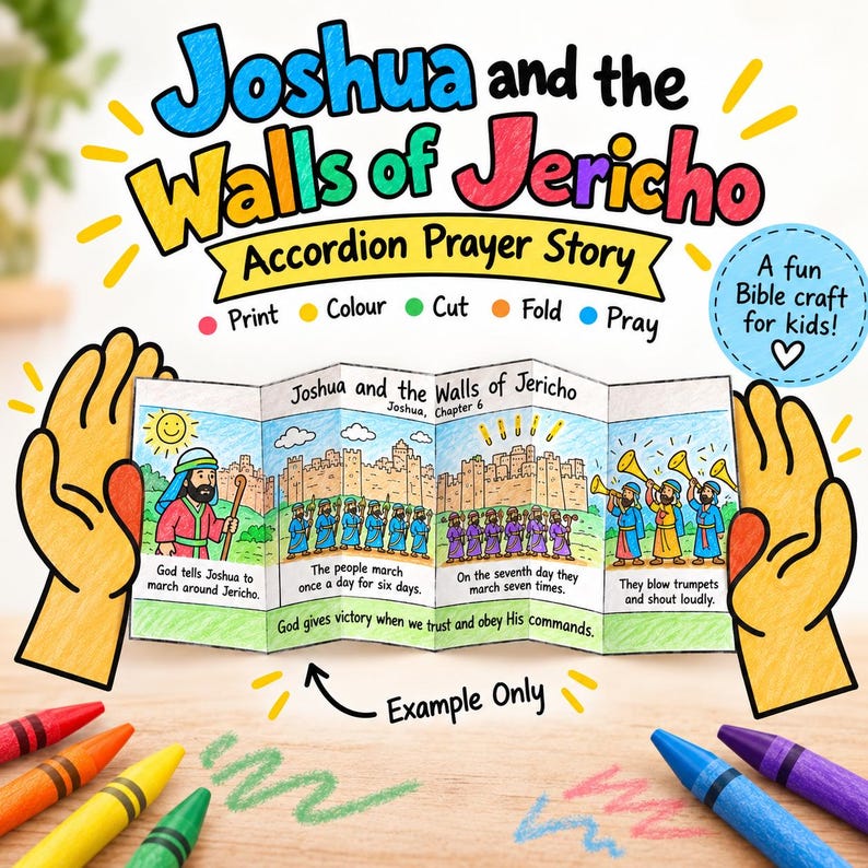 Walls of Jericho Prayer Hands Craft: listing photo