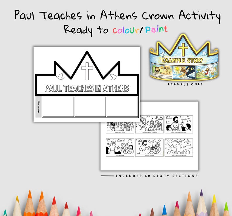 Paul in Athens Bible Crown Craft: listing photo