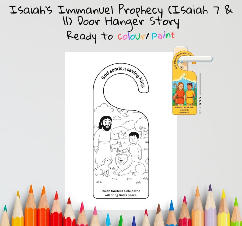Immanuel Prophecy Bible Door Hanger: listing photo