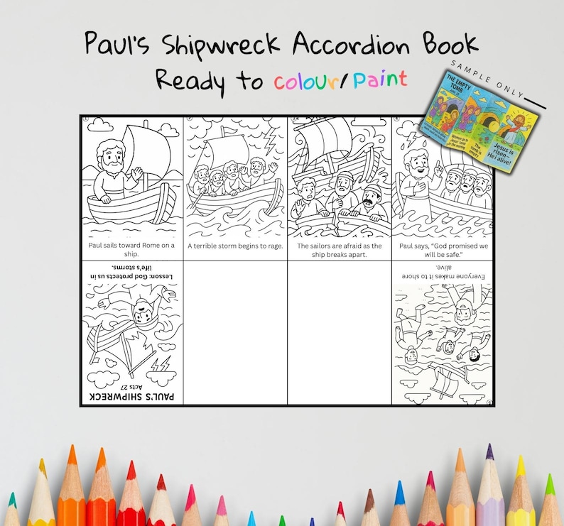 Paul’s Shipwreck Bible Sequencing Craft: listing photo