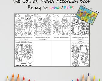 The Call of Moses Bible Craft | Kids Sunday School Activity | Bible Coloring & Sequencing Craft | Exodus 3 Lesson