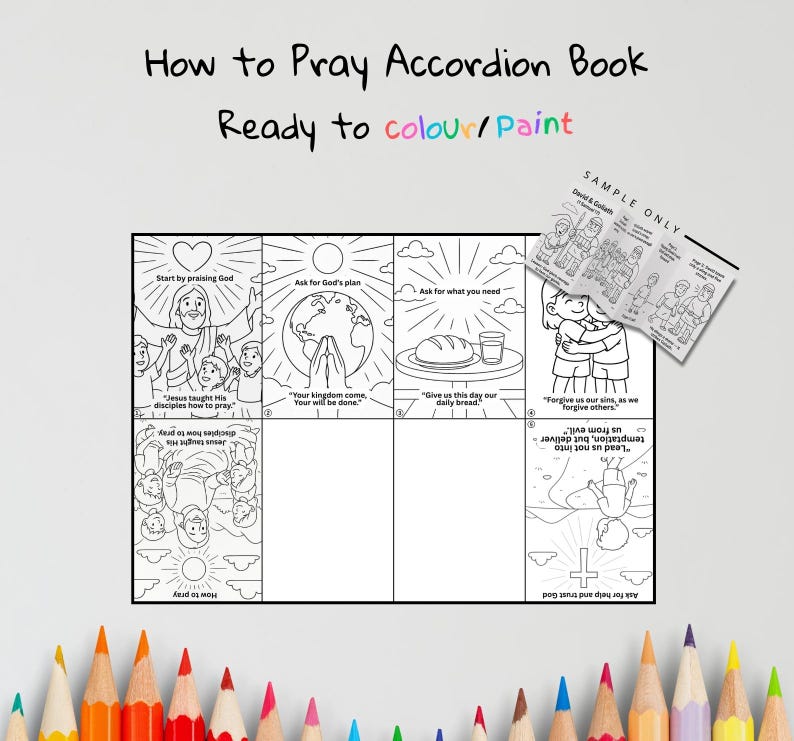How to Pray Accordion Bible Story Book: listing photo