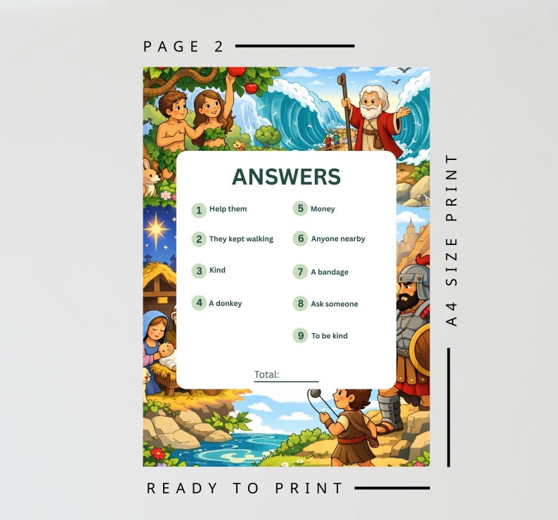 The Good Samaritan Kids Bible Card Game | Luke 10 Activity for Kids ...
