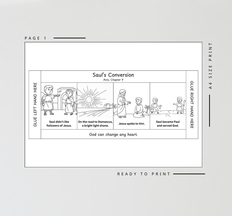 Saul’s Conversion Prayer Hands Craft | God Can Change Any Heart Lesson ...