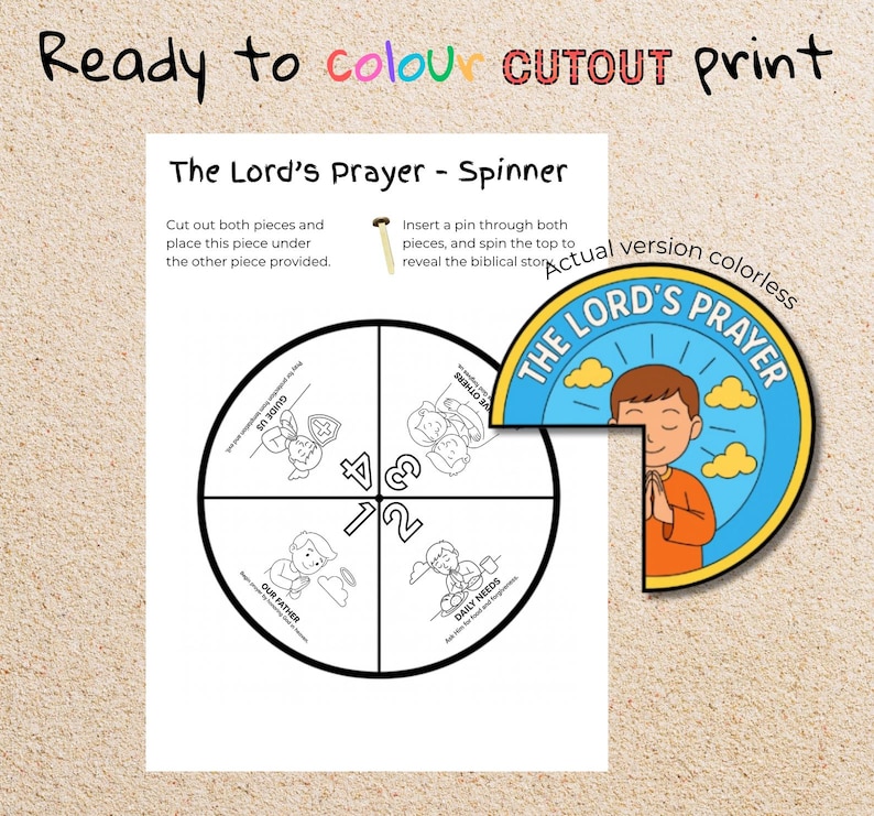 The Lord’s Prayer Story Wheel Craft: listing photo