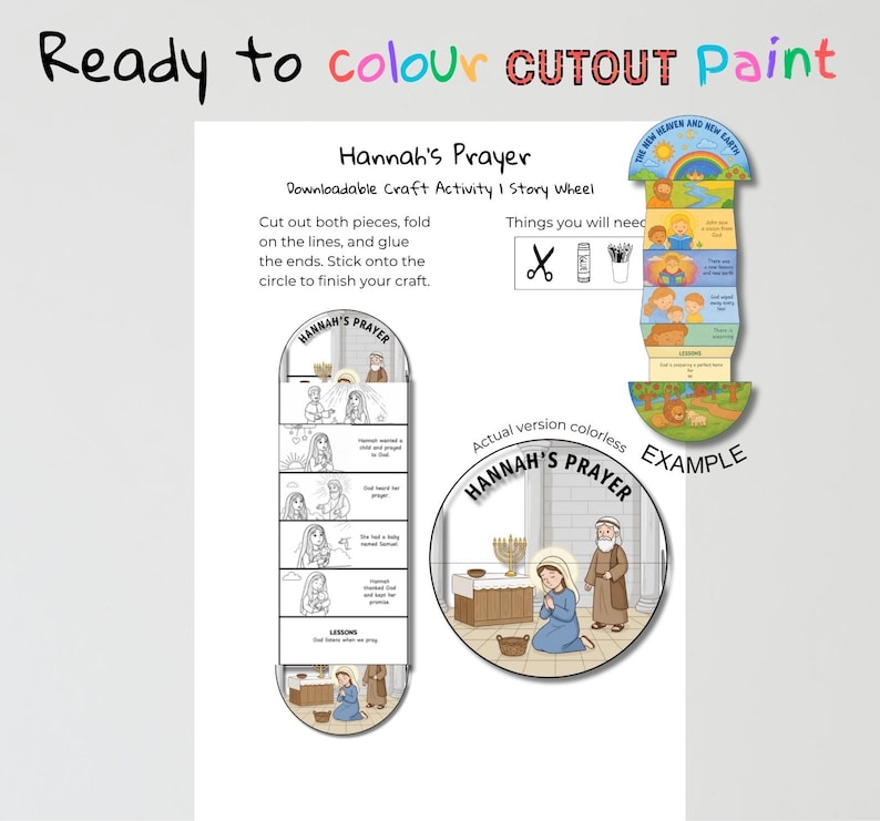 Hannah’s Prayer Fold-Out Bible Craft: listing photo