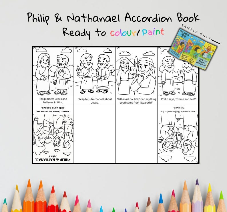 Philip and Nathaniel Bible Sequencing Craft: listing photo