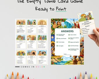 The Empty Tomb Kids Bible Card Game | Gospel Activity for Kids | Christian Printable | Bible Learning Game