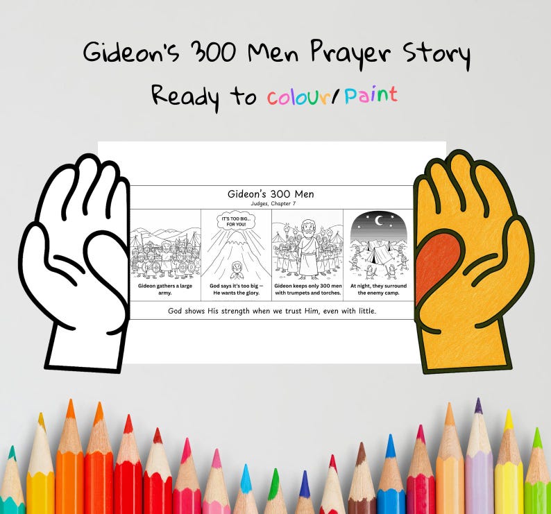 Gideon’s 300 Men Prayer Hands Craft: listing photo