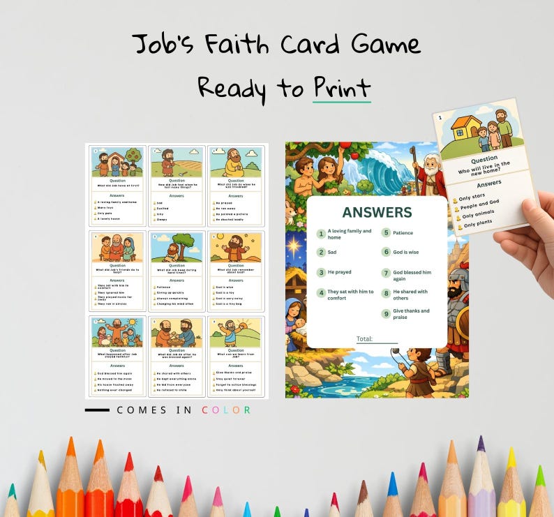 Job’s Faith Bible Card Game: listing photo