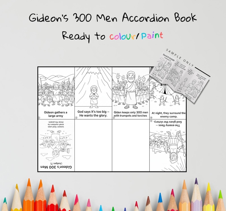 Gideon’s 300 Men Accordion Bible Story Book: listing photo