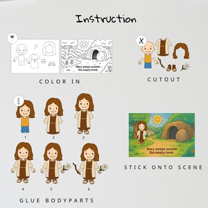 Pilate Washes His Hands | Bible Craft | Sunday School Bible Activity | Christian Kids Craft-Cut & Paste Bible Story-Homeschool Bible Lesson image 4