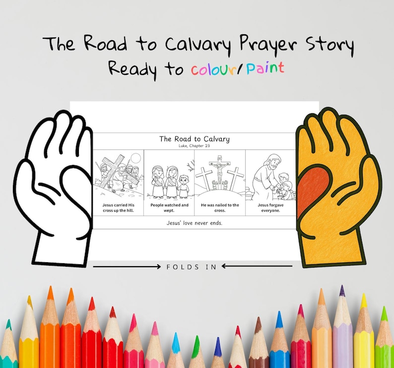 Road to Calvary Prayer Hands Craft: listing photo