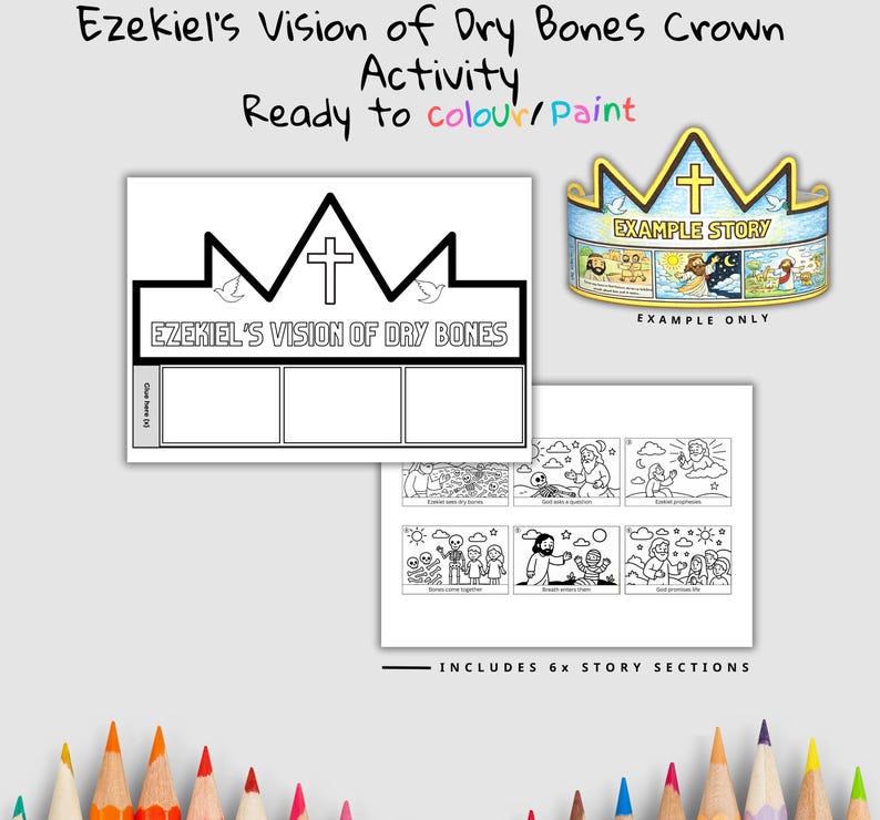 Dry Bones Vision Bible Crown Craft: listing photo