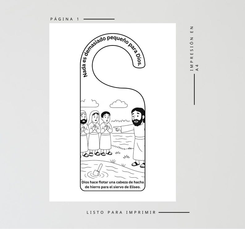 Elisha and the Floating Axe Head (Spanish): listing photo