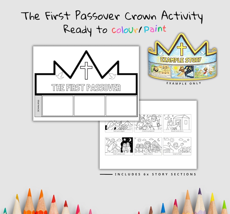 First Passover Bible Crown Craft: listing photo