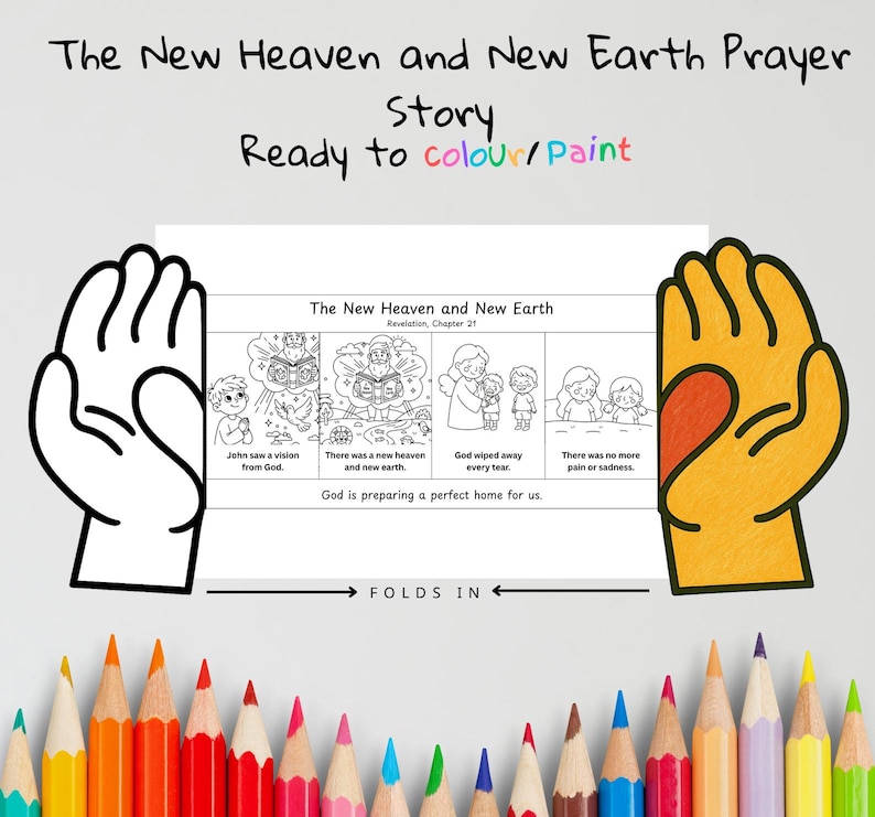New Heaven and Earth Prayer Hands Craft: listing photo