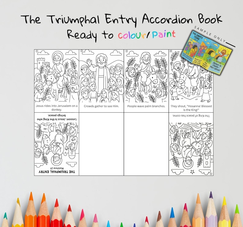 The Triumphal Entry Bible Sequencing Craft: listing photo