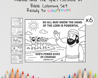 Rahab and the Spies Coloring Pages Craft | Kids Bible Craft | Joshua 2 | Christian Coloring Sheets | Sunday School Lesson