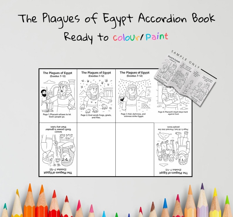 Plagues of Egypt Accordion Bible Story Book: listing photo