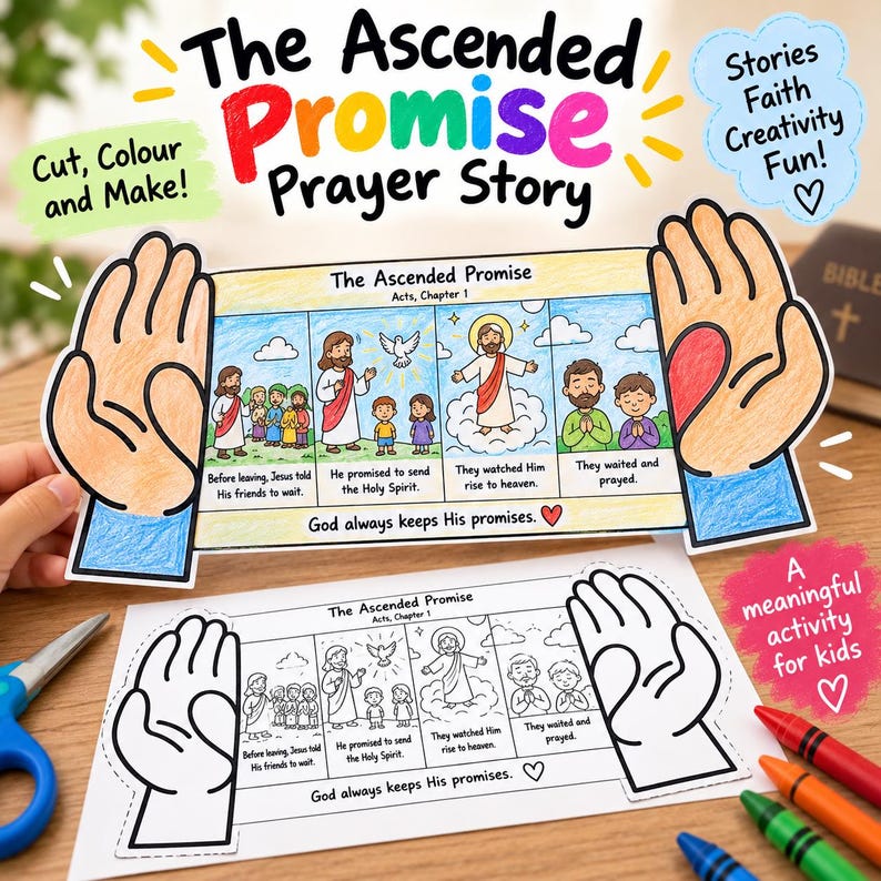 Ascended Promise Prayer Hands Craft: listing photo