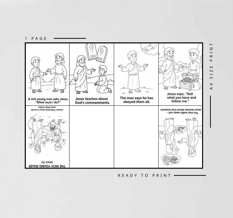 Young Rular Rich Young Ruler Bible Craft | Kids Sunday School Activity | Bible ...