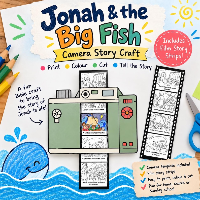 Jonah and the Big Fish Camera Craft: listing photo