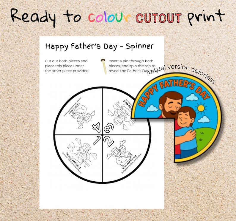 Christian Father’s Day Story Wheel Craft: listing photo