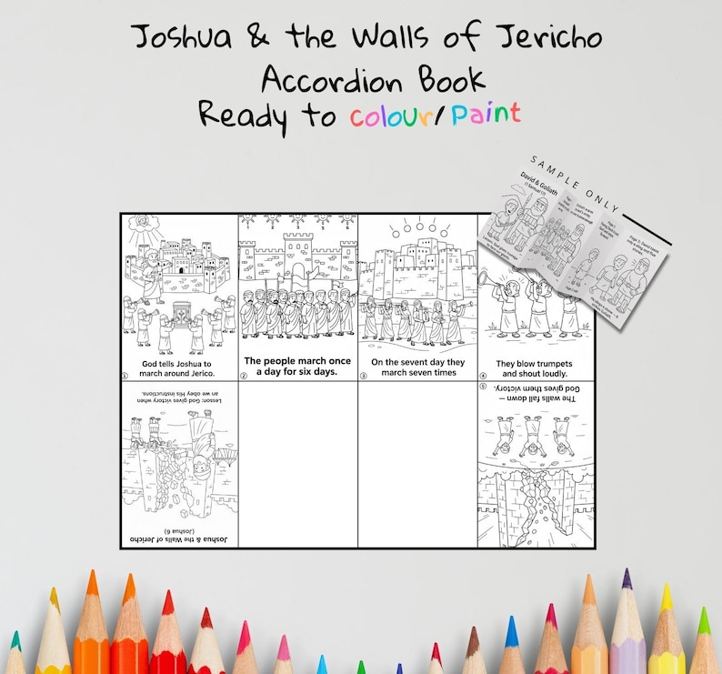 Joshua and Jericho Accordion Bible Story Book: listing photo