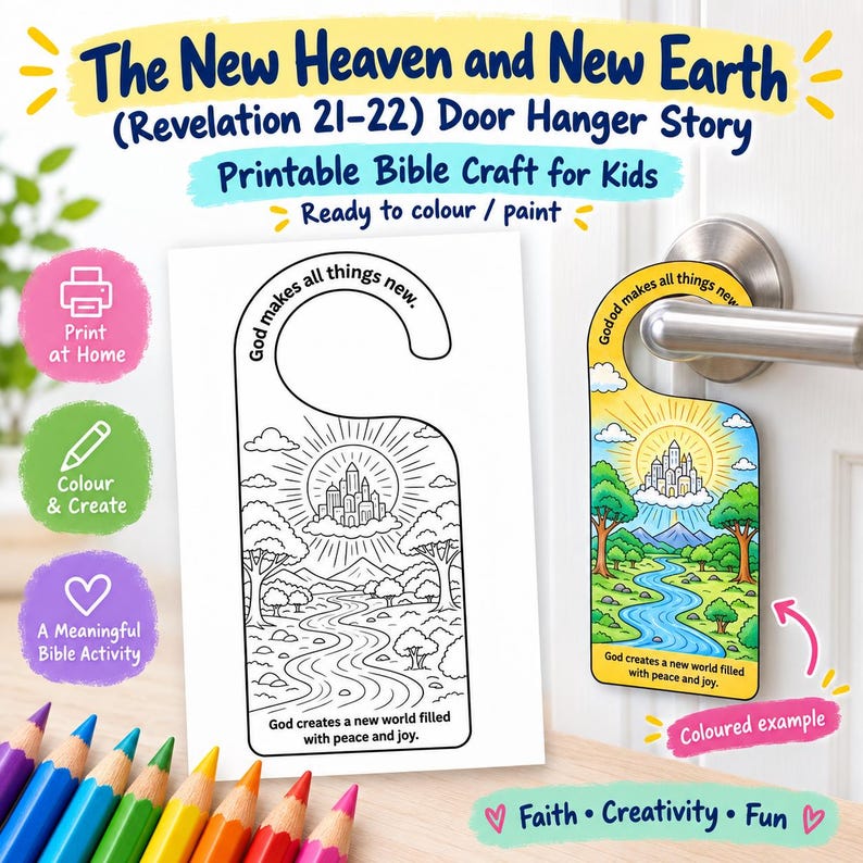 New Heaven and Earth Bible Door Hanger: listing photo